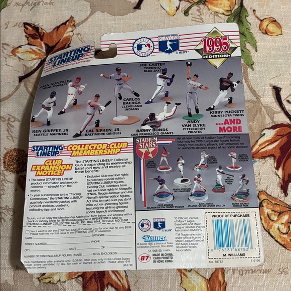 1995 Starting Lineup Matt Williams Figure - Picture 3 of 3